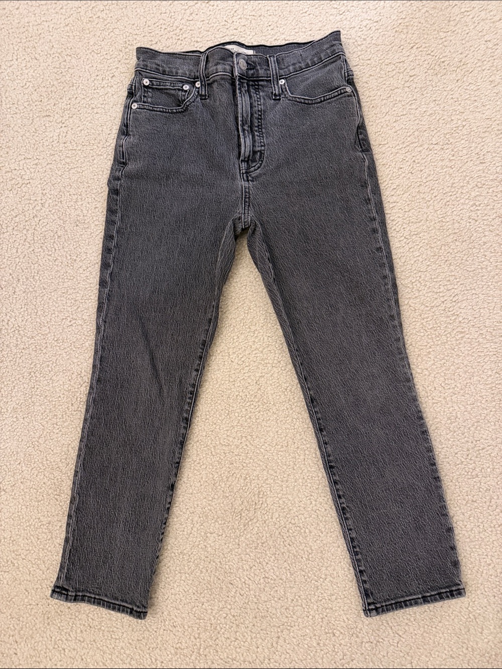 Madewell High-Rise Washed Black Jeans